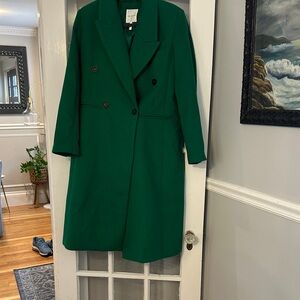 Avec Les Filles Vibrant Green Wool Coat